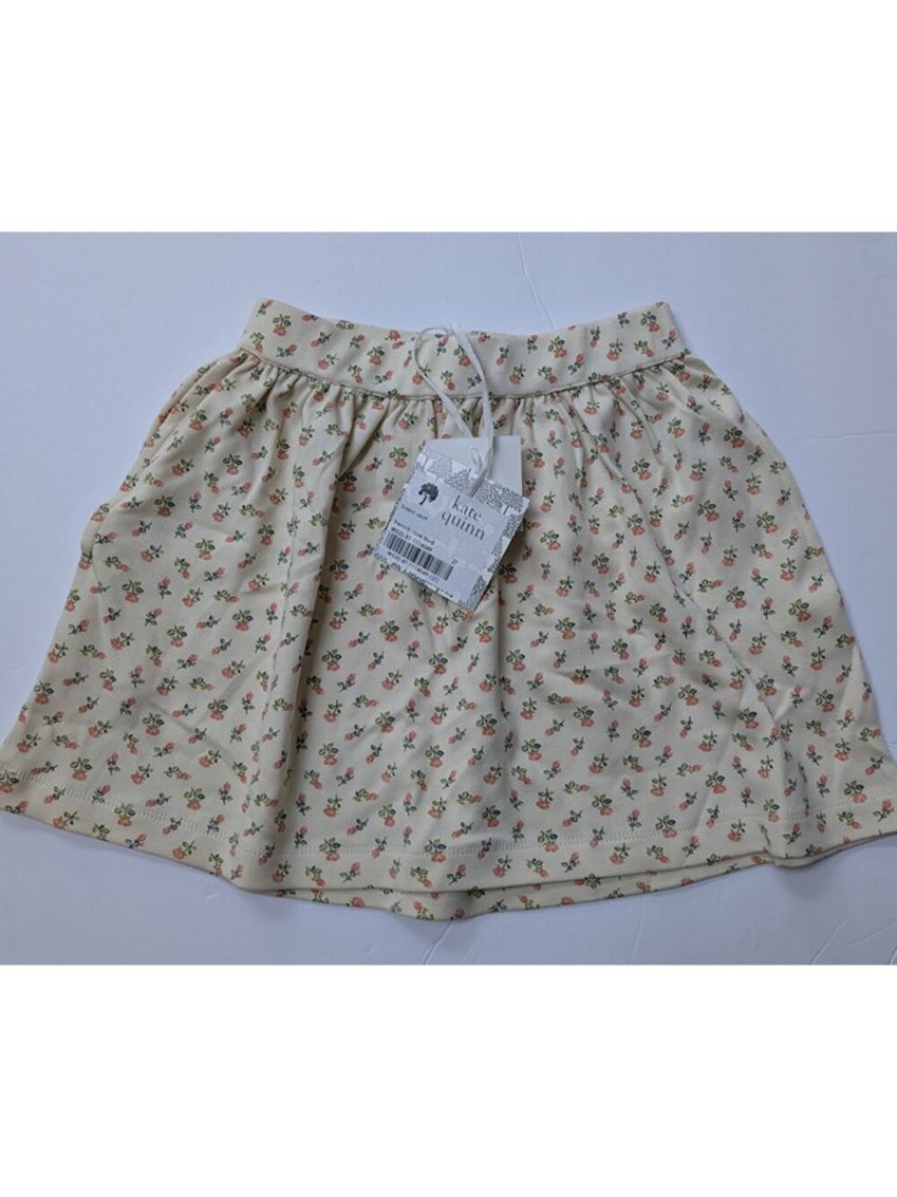 Kate Quinn Organic Cotton French Rose Bud Basic Skirt 2T Rosebud Floral